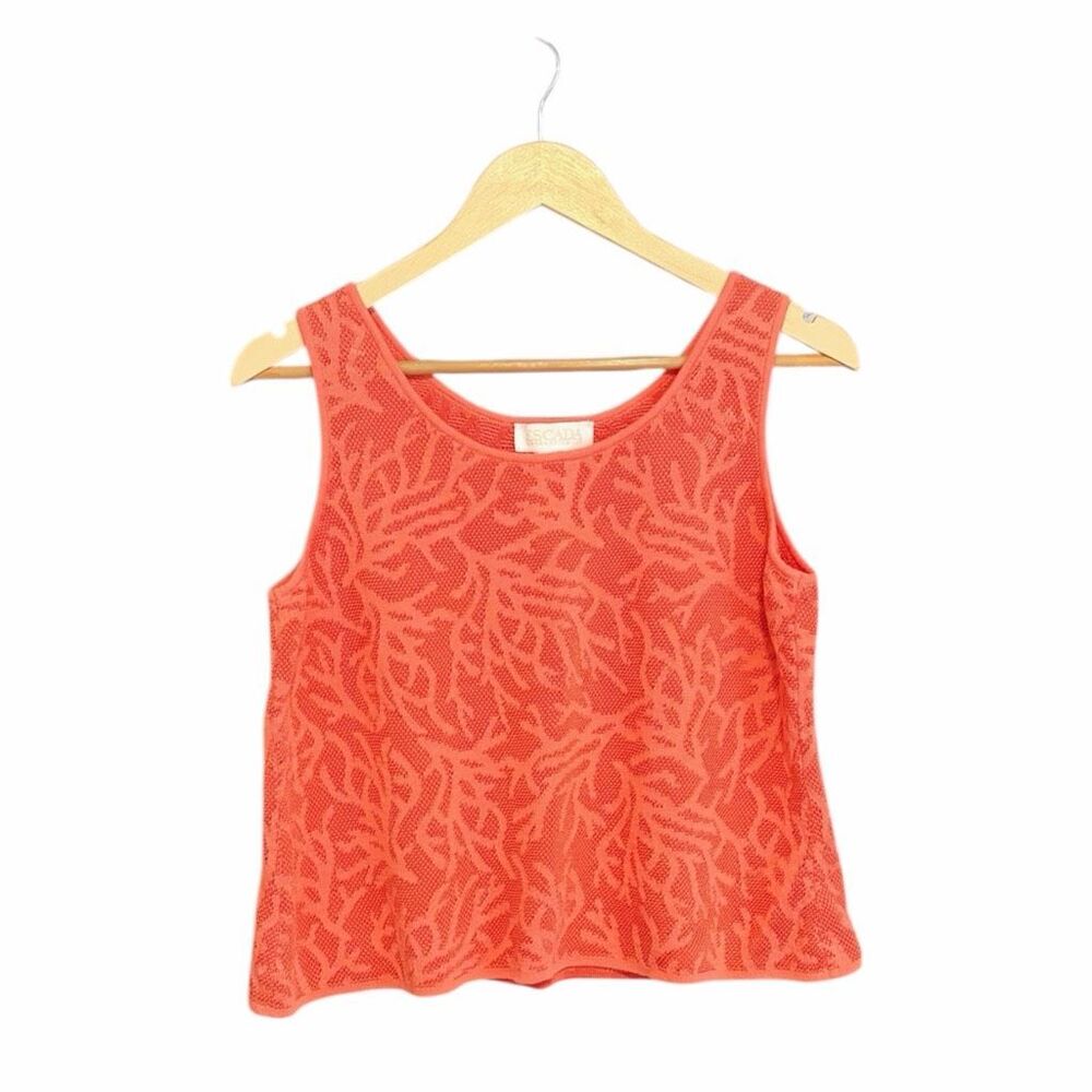 Escada by Margaretha Ley Knit Coral Tank Top Shell 42